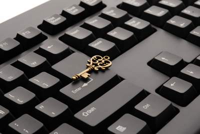 key lying across a keyboard