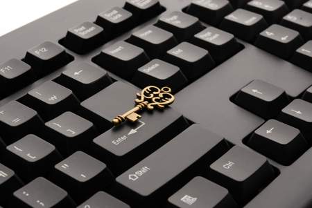 key lying on a keyboard