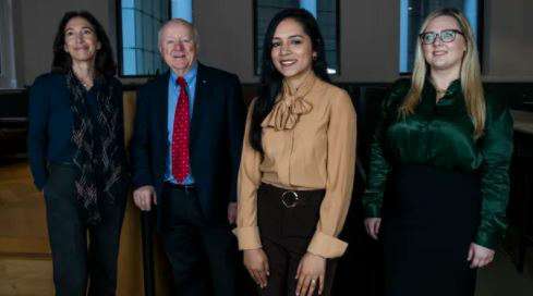 Photo of young ambassadors Iqra Bhatia and Aoife Donnelly